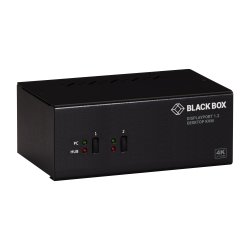Black Box 2 Port, Dual Head, Dp1.2, Usb3, Audio Kvm Switch, Edid