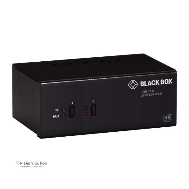 Black Box 2 Port, Dual Head, Hdmi, Usb3, Audio Kvm Switch