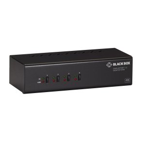 Black Box 4 Port, Dual Head, Dp1.2, Usb3, Audio Kvm Switch, Edid