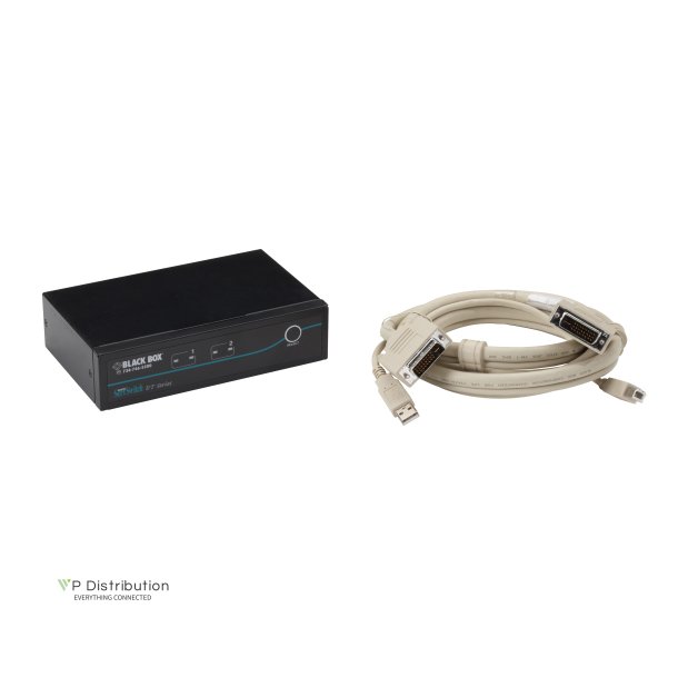 Black Box 2-Port Dvi, Usb With Emulated Usb + Cables