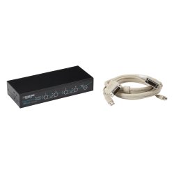 Black Box 4-Port Dvi,Usb With Emulated Usb + Cables