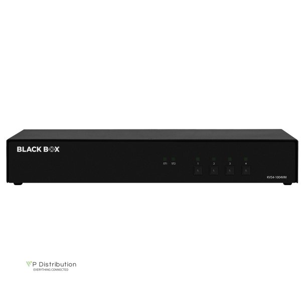 Black Box Niap4 Secure Kvm Switch, 4 Port Single Head Dp W/Mst (Hdmi O