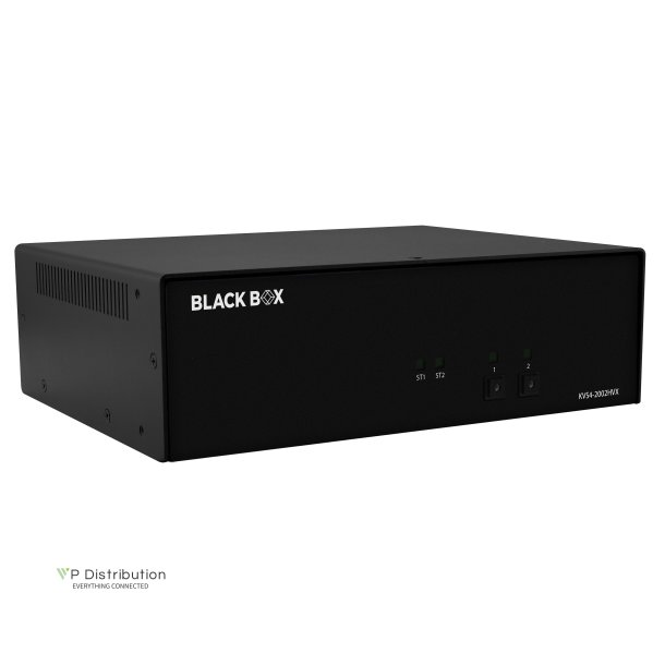 Black Box Niap4 Secure Kvm Switch, 2 Port Dual Head Hdmi/Dp Combo, Cac