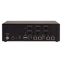 Black Box Niap4 Secure Kvm Switch, 2 Port Dual Head Hdmi/Dp Combo, Cac