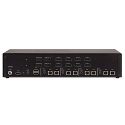 Black Box Niap4 Secure Kvm Switch, 4 Port Dual Head Dp W/Mst, Cac