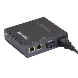 Black Box Gigabit Media Converter, 3 Ports, Internal Power, Mm Sc