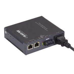 Black Box Gigabit Media Converter, 3 Ports, Internal Power, Mm Sc