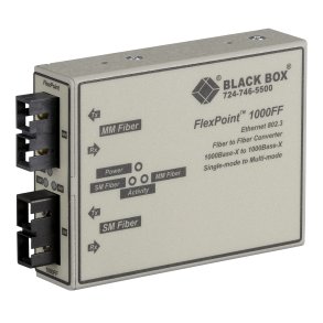 Black Box Flexpoint1000Ff, Converts 1000Base-X Fiber, Sx/Mm/