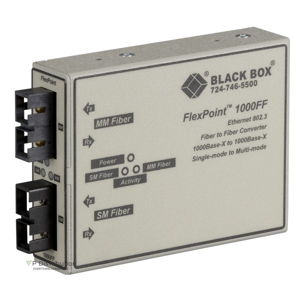 Black Box Flexpoint1000Ff, Converts 1000Base-X Fiber, Sx/Mm/