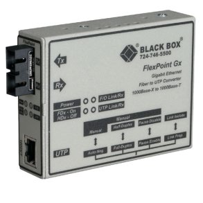 Black Box Flexpoint Gx, Gigabit Media Converter 1000Baset With Us Psu