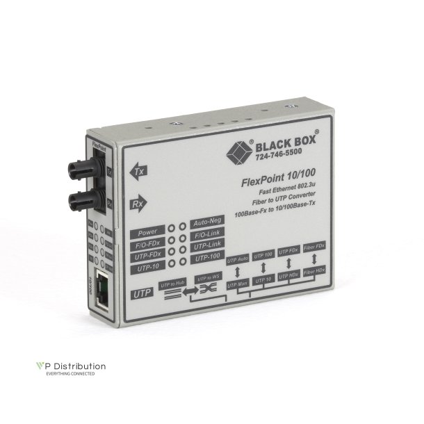 Black Box Flexpoint 10/100Basetx, Convrts 10/100Basetx Rj45