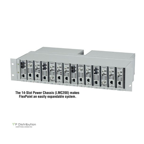 Black Box 14 Slot Power Chassis W/2 Power Supplies