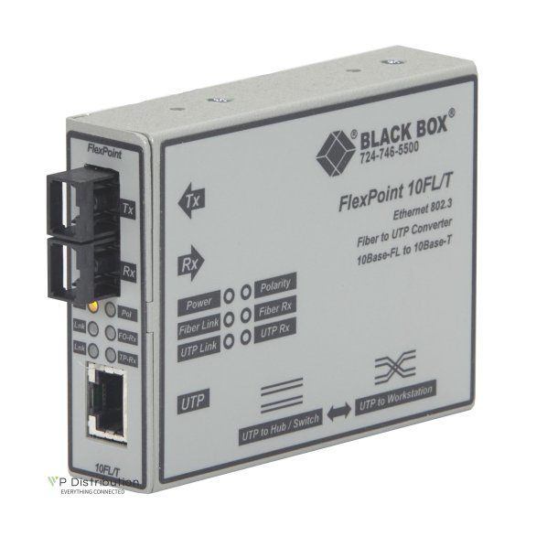 Black Box Flexpoint 10Fl/T Converts 10Base-T Rj45 To 10Base F