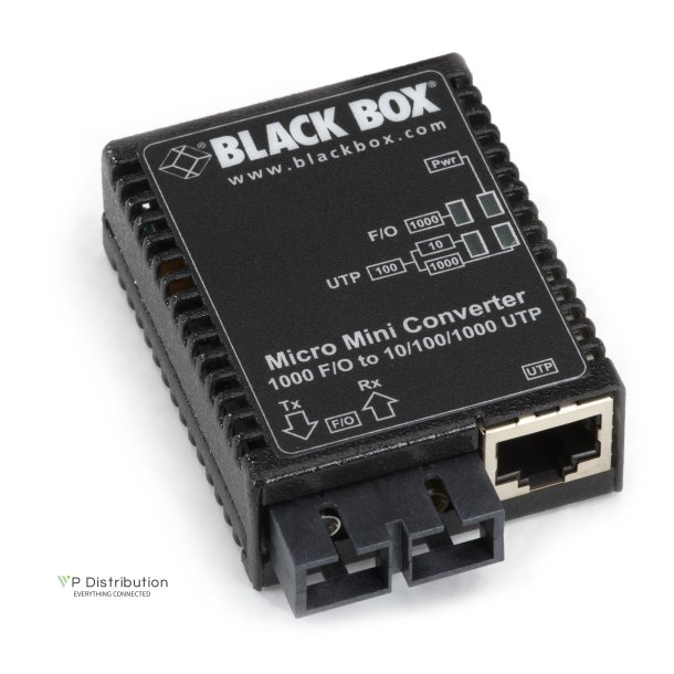 Black Box 10/100/1000 1000 12K Sc Media Converter Us Ps