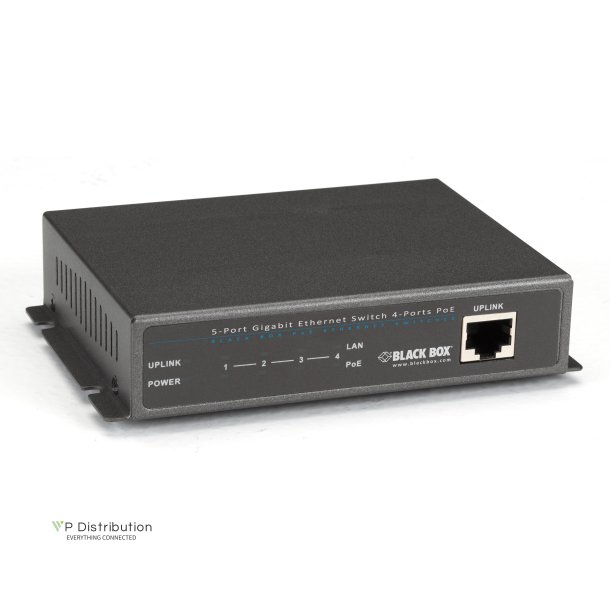 Black Box 4-PORT POE + 1-PORT UPLIN 10/100/1000 RJ-45 SWITCH