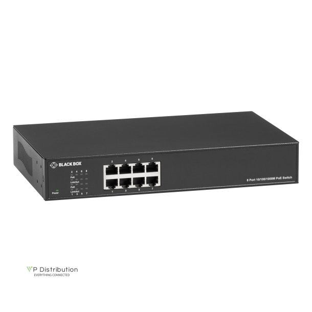 Black Box 8-Port 10/100/1000 Rj-45 Pse/Poe+ Switch