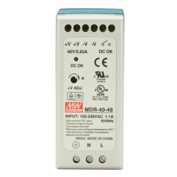 Black Box Din Rail Power Supply 40W, 48Vdc