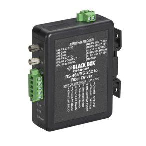 Black Box INDUSTRIAL DIN RAIL MOUNT RS232/RS422/485 TO FIBER