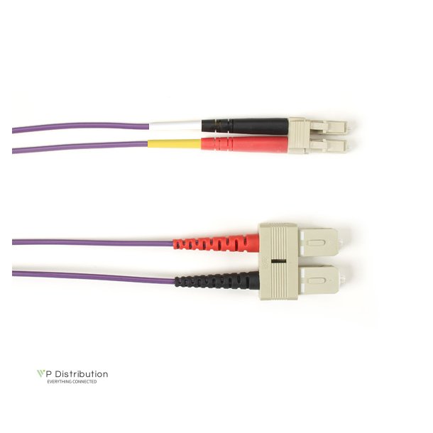 Black Box OM4 MM FO PATCH CABLE DUPLX, PLENUM, VIOLET, SCLC