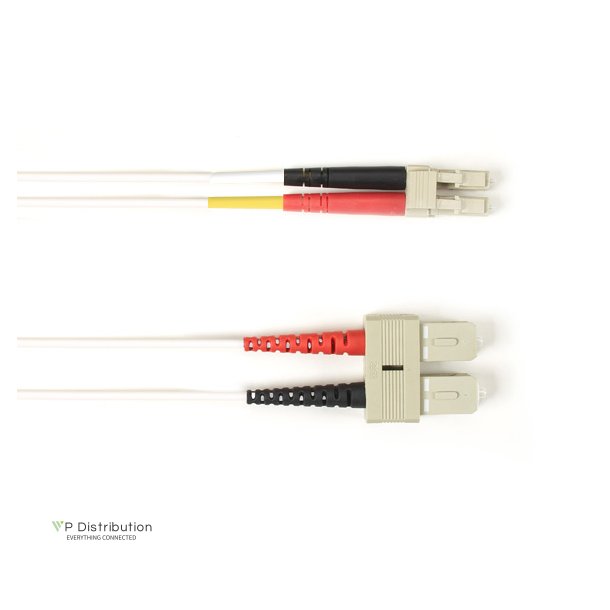 Black Box 62.5 MM FO PATCH CABLE DUPLX, PVC, WH, SCLC