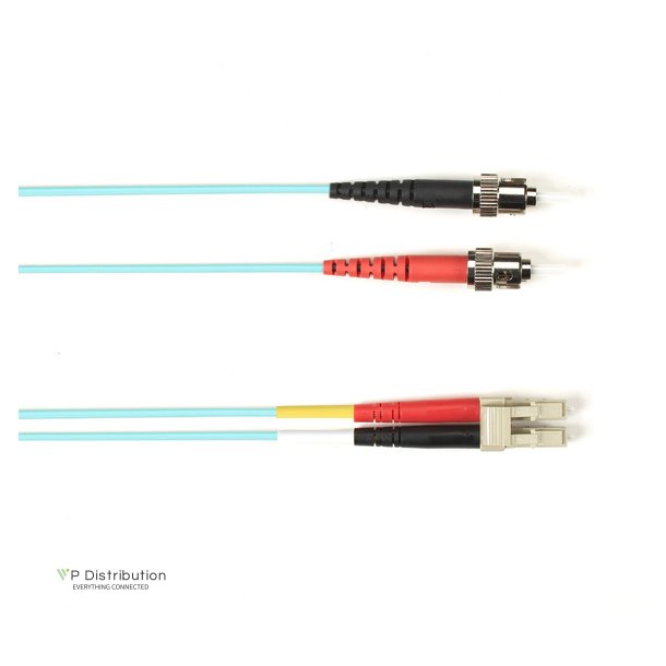 Black Box OM4 MM FO PATCH CABLE DUPLX, PLENUM, AQUA, STLC