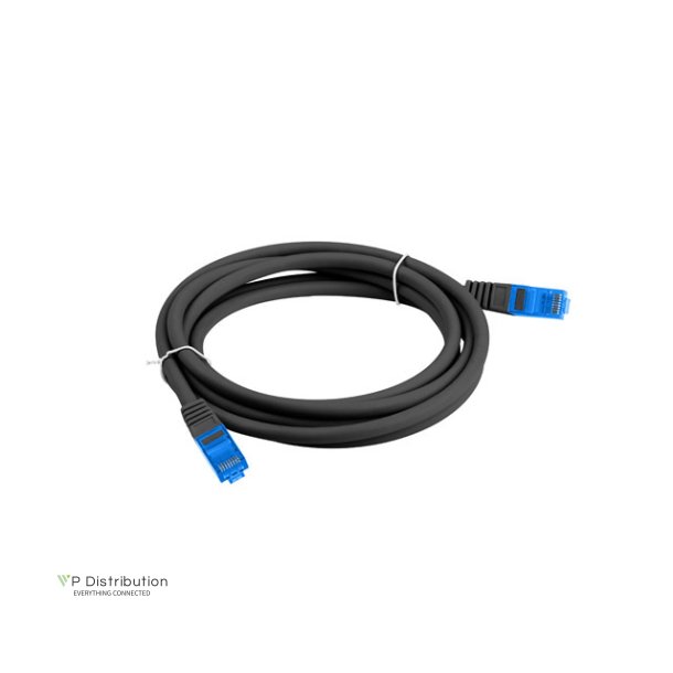 PATCHCORD CAT.6A S/FTP LSZH CCA 1M BLACK FLUKE PASSED LANBERG