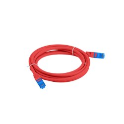 PATCHCORD CAT.6A S/FTP LSZH CCA 1M RED FLUKE PASSED LANBERG