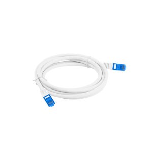 PATCHCORD CAT.6A S/FTP LSZH CCA 0.5M WHITE FLUKE PASSED LANBERG