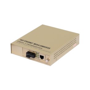 PeakOptical 10/100/1000M, auto-sensing, SM, 20km, SC Fiber Media Converter, Extend. Temperat. 