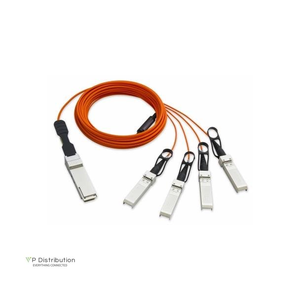 PeakOptical QSFP-4X10G-AOC1M compliable QSFP+ to 4 SFP+ Active Optical Breakout Cable, 1M 