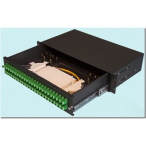 PeakOptical PeakOptical 19-inch Fiber Patch Panel, 48-port Duplex SM, LC, 1.5M Pigtails 