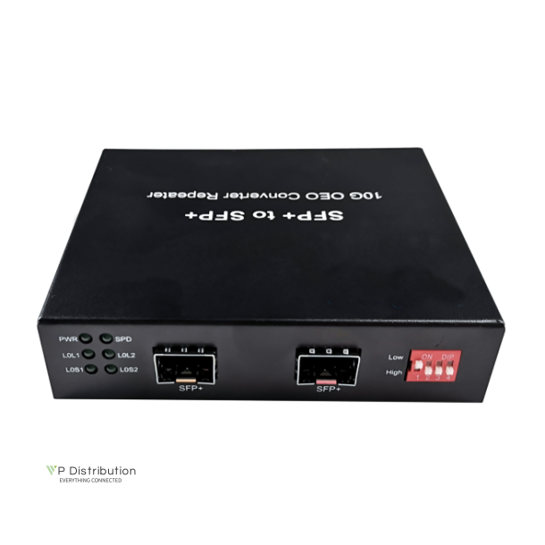 PeakOptical Ethernet Media Converter, 2 SFP+ Ports 10Gb/s, AC adapter 