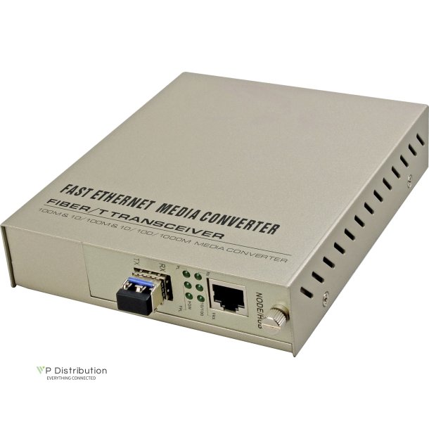 PeakOptical Ethernet Media Converter with 1 SFP Port 10/100Mb/s, Int. PSU 