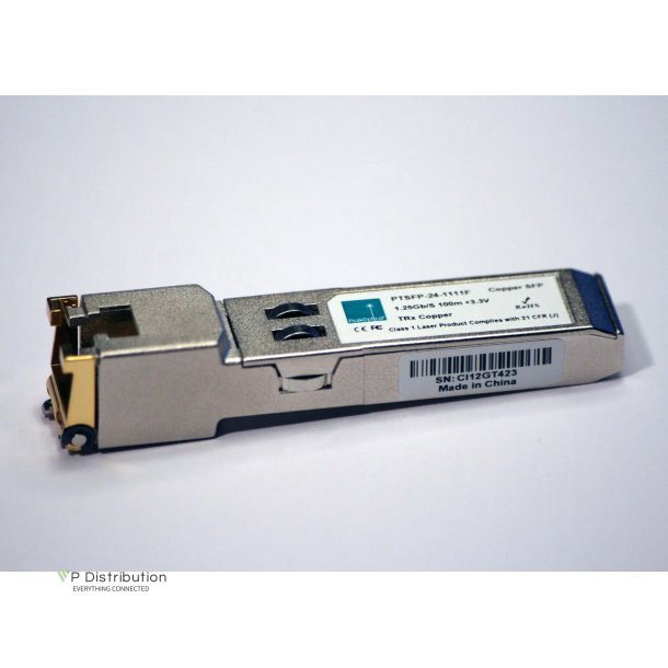 PeakOptical GLC-T Compliable Copper SFP 10/100/1000Mb/s RJ45 Port, 100m 