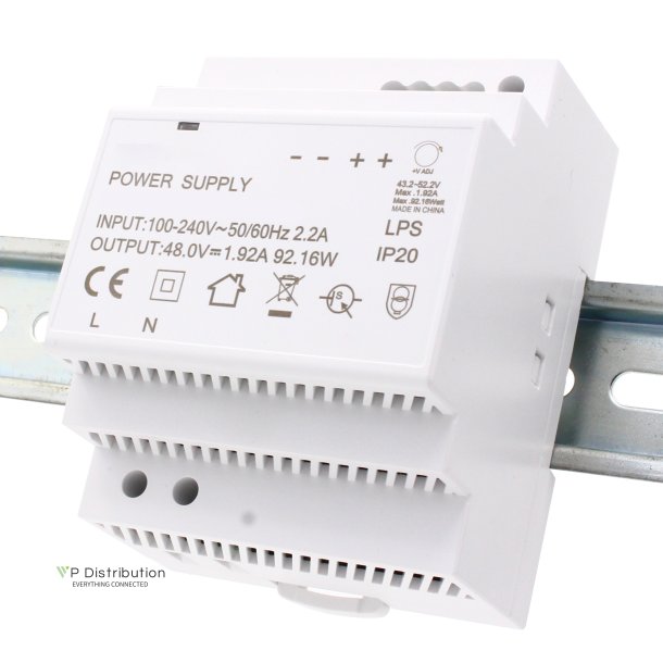 Brainboxes DIN Rail Power Supply 48VDC 96W