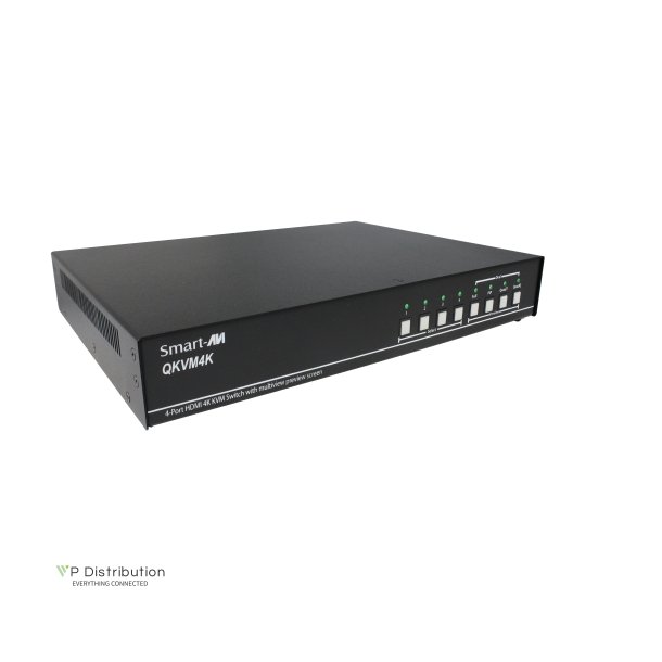 SmartAVI HDMI, 4-Port USB 2.0 KVM Switch with Multiview Preview Screen and Audio Support.