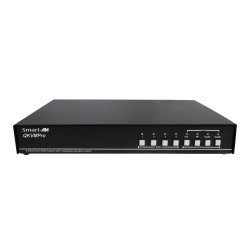 SmartAVI DVI-D/USB QuadKVMPro: 4-Port KVM Switch with Multiview Preview Screen and USB 2.0 / Audio