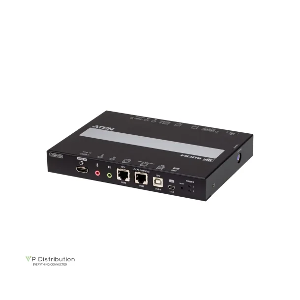 ATEN1-Port 4K HDMI KVM over IP Switch with Local or Remote Access, Virtual Media, Power/LAN Redundancy, Audio, Remote PC Reboot, RS-232 Control and with API