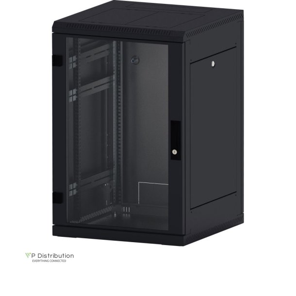 Triton 19" Network Cabinet 15U, 800X900Mm, Glass Door, Black