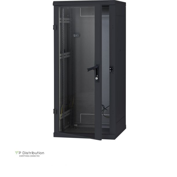 Triton 19" Network Cabinet 27U, 800X800Mm, Glass Door, Black