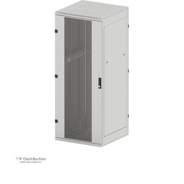 Triton 19" Network Cabinet 45U, 800X1100Mm, Glass Door, Grey