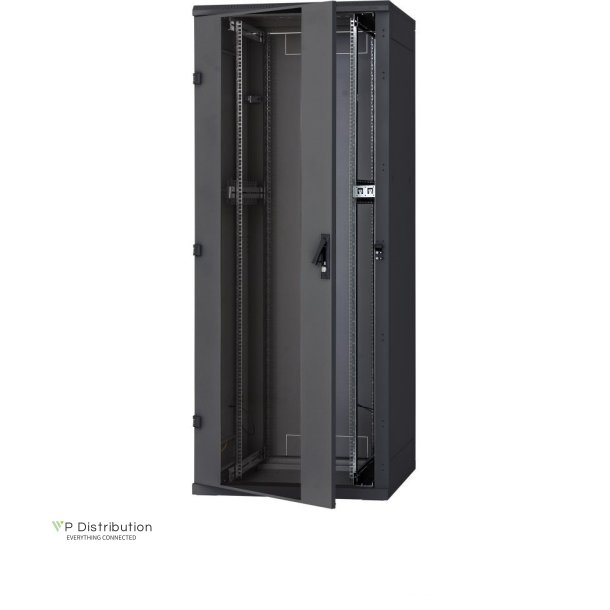 Triton 19" Network Cabinet 18U, 800X800Mm, Glass Door, Black