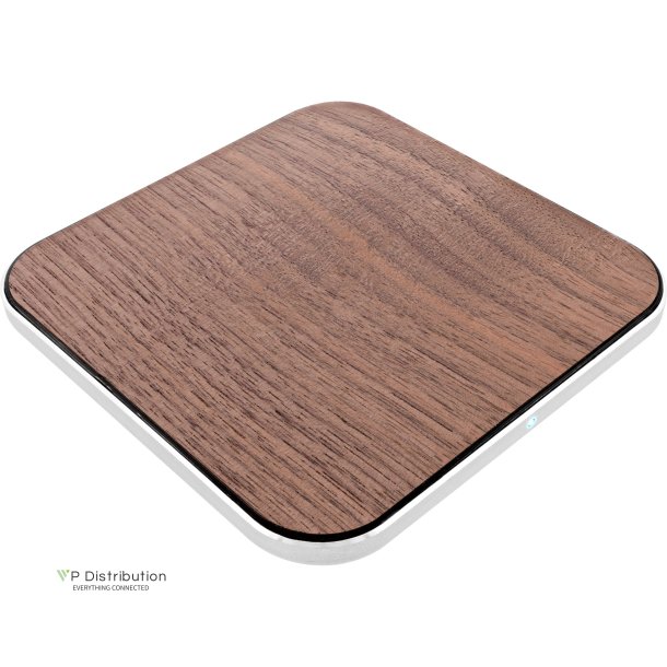 InLine&reg; Qi woodcharge, wireless fast charger, 5/7,5/10W/15W, USB-C, w/o logo