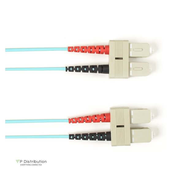 Black Box SM FO PATCH CABLE DUPLX, PLENUM, AQUA, SCSC