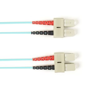 Black Box OM4 MM FO PATCH CABLE DUPLX, PLENUM, AQUA, SCSC
