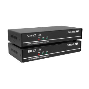 SmartAVIDVI-D,Single-Head, USB 2.0, Audio, CAT5/5e/6 Extender. Includes: [SDX-XT-TX-S, SDX-XT-RX-S, 2 X (PS5VD3A-wllmt)]