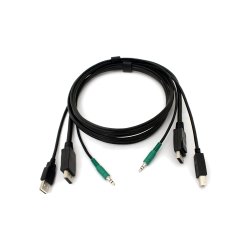 Black Box Secure Kvm Cable, Dp, Usb A-B, 3.5Mm Audio, 1.8M (6Ft)