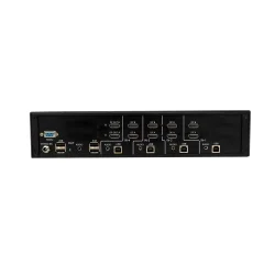SmartAVI Dual Head 4-Port DisplayPort KVM Switch with Audio and USB 2.0 Support. Includes: [SM-DPN-4D, PS12VD2A]