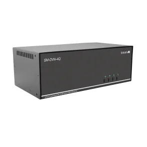 SmartAVI DVI-D 4x4, Quad-Head,  DVNET-4Quad, USB 2.0, Audio Switch. Includes: [SM-DVN-4Q & (PS5VDC4A)]
