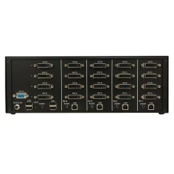 SmartAVI DVI-D 4x4, Quad-Head,  DVNET-4Quad, USB 2.0, Audio Switch. Includes: [SM-DVN-4Q &amp; (PS5VDC4A)]